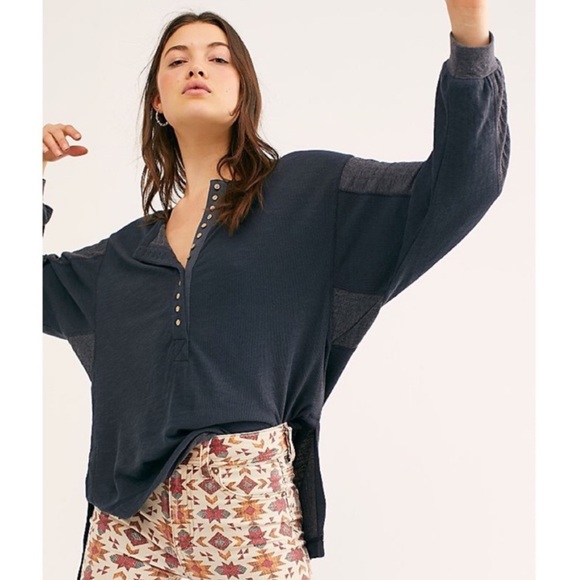 Free People Tops - Free People We The Free Back At It Henley